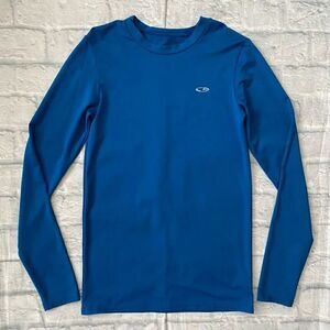 Champion youth boys XL Longsleeve mock collar compression shirt blue